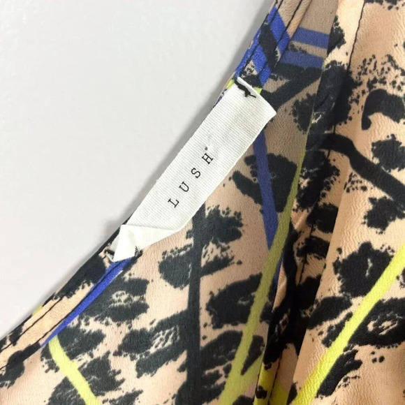 Lush Womens Small Leopard Print Abstract Romper Cocktail Party Vacation Beach - Picture 3 of 6